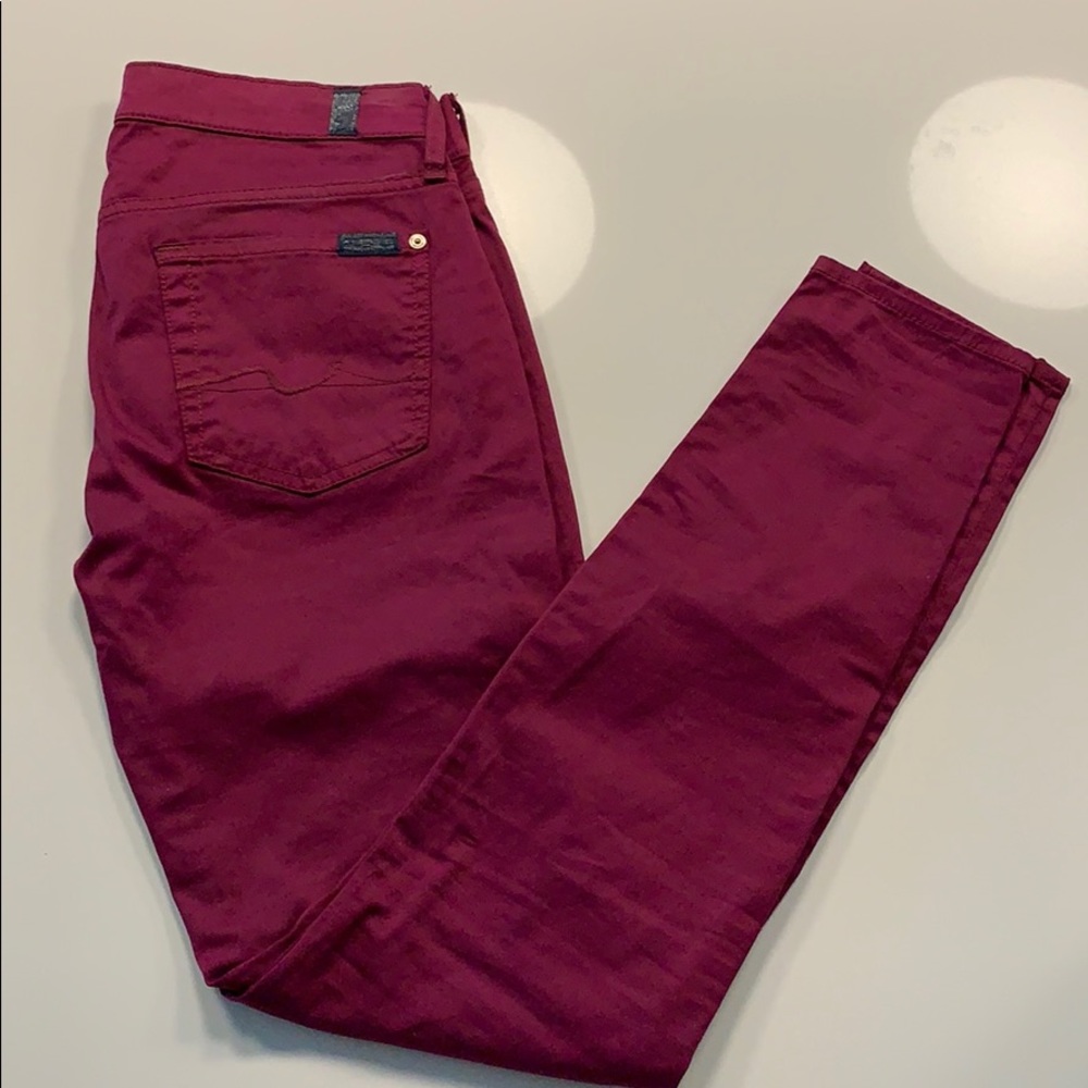 Seven For All Mankind Gwenevere Magenta Skinny